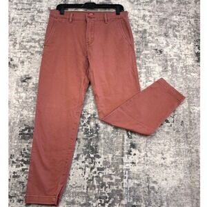 Levis XX Chino Standard Taper Leg Pants Mens 32x28 Terracotta Red Brown Stretch